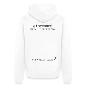 Livre d’or Mon ... Anniversaire - Veste à capuche bio Premium Unisexe - blanc - Dos - Thijin (182cm)