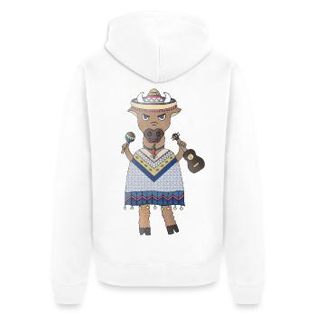 Taurus : le rythme de la samba dans le sang - Veste à capuche bio Premium Unisexe - blanc - Dos - Thijin (182cm)