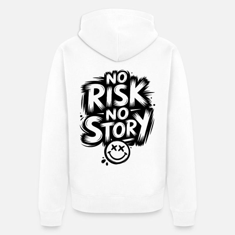 Pas de risque, pas d’histoire - Veste à capuche bio Premium Unisexe - blanc