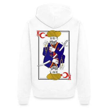 Carte à Jouer de la Tradition Turque - Veste à capuche bio Premium Unisexe - blanc - Dos - Thijin (182cm)