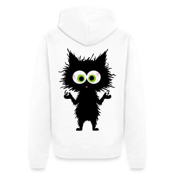 67 Mèmes Funny Cat Six Seven - Veste à capuche bio Premium Unisexe - blanc - Dos - Thijin (182cm)