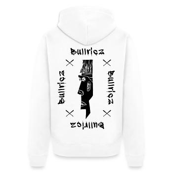 GoA Bullricz - Unisex Premium Bio Zip Hoodie - Weiß - Hinten - Thijin (182cm)