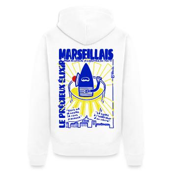 Apéritif Marseillais  - Veste à capuche bio Premium Unisexe - blanc - Dos - Thijin (182cm)
