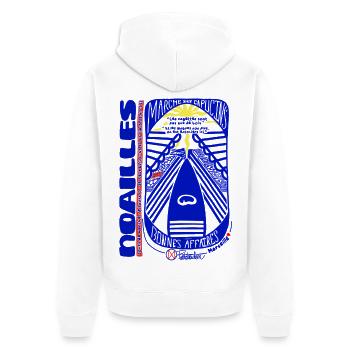 Marché Noailles Marseille - Veste à capuche bio Premium Unisexe - blanc - Dos - Thijin (182cm)