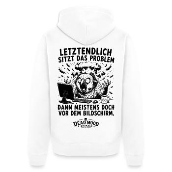 Lustiger Computer Spruch | Geschenk für Nerds - Unisex Premium Bio Zip Hoodie - Weiß - Hinten - Thijin (182cm)