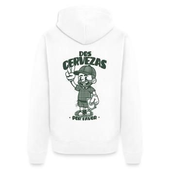 Dos Cervezas Por Favor Retro  - Veste à capuche bio Premium Unisexe - blanc - Dos - Thijin (182cm)