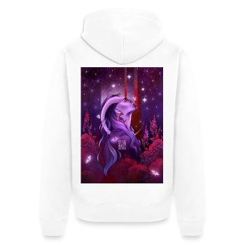 Sternzeichen Widder - Unisex Premium Bio Zip Hoodie - Weiß - Hinten - Thijin (182cm)