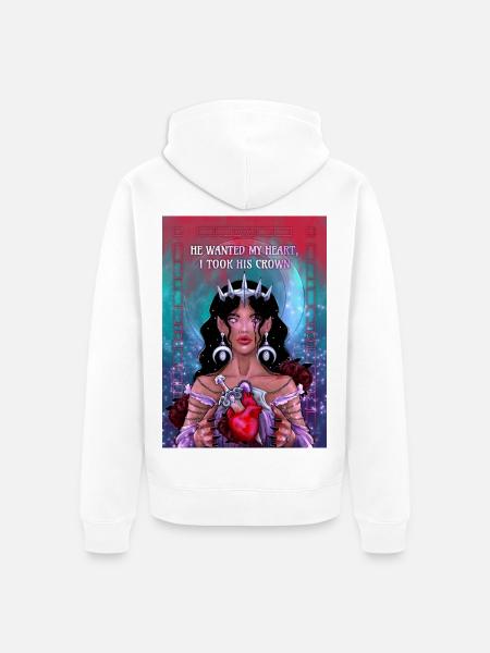 Female Rage Queen - Unisex Premium Bio Zip Hoodie - Weiß
