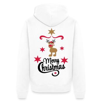 Christmas - Unisex Premium Organic Zip Hoodie - white - Back - Thijin (182cm)