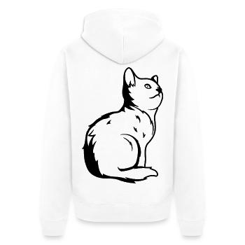 Chat - Veste à capuche bio Premium Unisexe - blanc - Dos - Thijin (182cm)