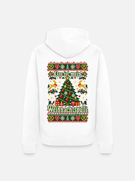 Das ist mein Weihnachtspulli - Unisex Premium Bio Zip Hoodie - Weiß