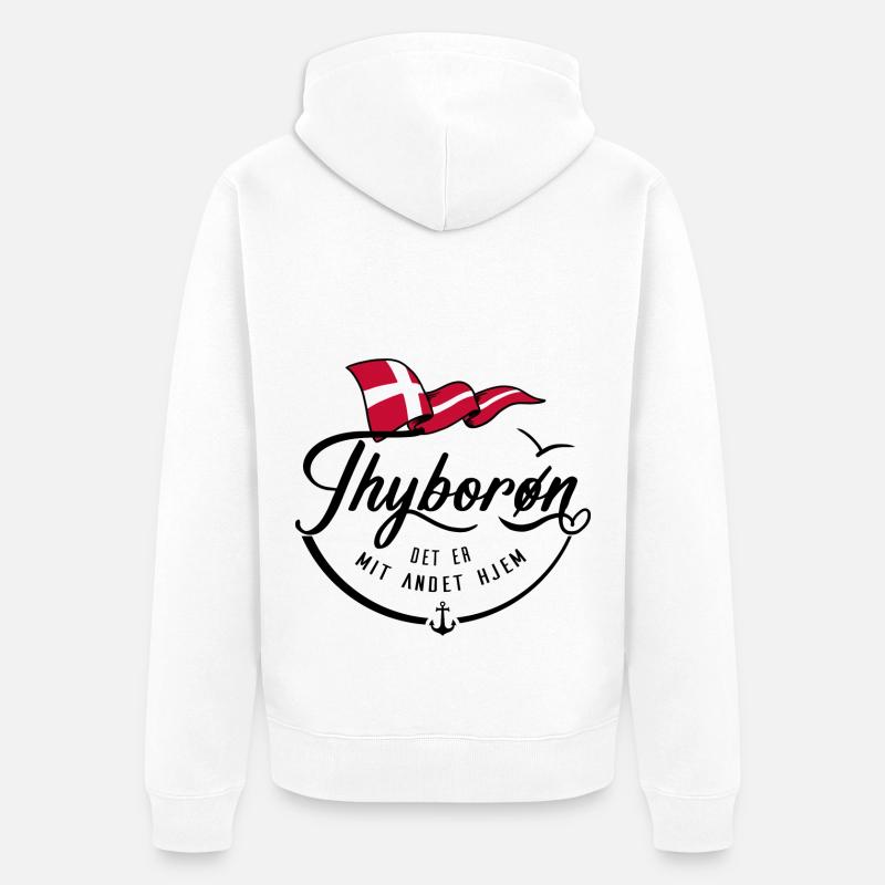 THYBORON - La mia seconda casa - b - Felpa con cappuccio ecologica premium unisex - bianco