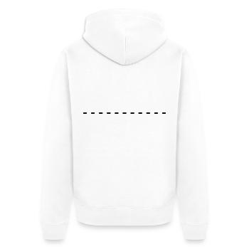 Dashed underscore to design yourself - Unisex Premium Organic Zip Hoodie - white - Back - Thijin (182cm)