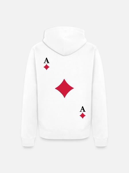 As de Carreau - Veste à capuche bio Premium Unisexe - blanc