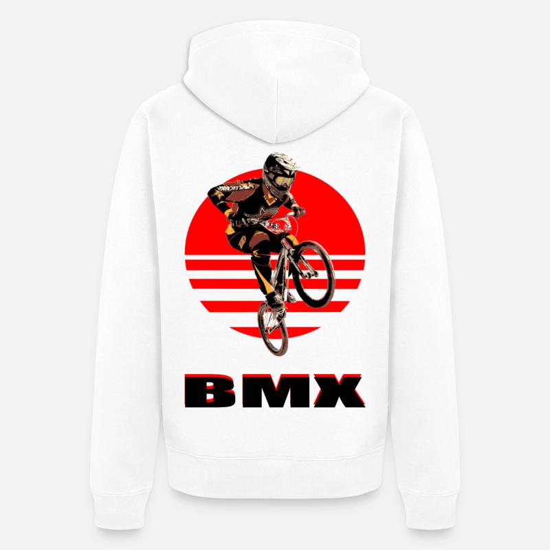 Vélo BMX - Veste à capuche bio Premium Unisexe - blanc