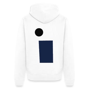 rectangle et cercle - Veste à capuche bio Premium Unisexe - blanc - Dos - Thijin (182cm)