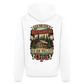 Pensioner Pension 2025 Colleague End Terrain Gift - Unisex Premium Organic Zip Hoodie - white - Back - Thijin (182cm)