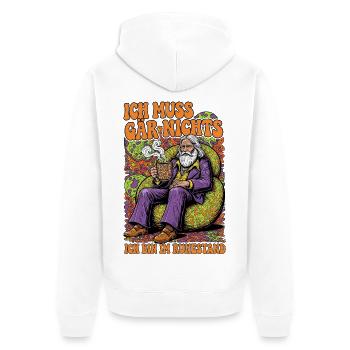 Grandpa Pension 2025 Grandson Gift Retirement Funny - Unisex Premium Organic Zip Hoodie - white - Back - Thijin (182cm)