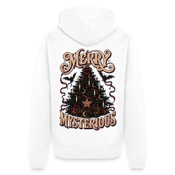 Joyeux et mystérieux sapin de Noël - Veste à capuche bio Premium Unisexe - blanc - Dos - Thijin (182cm)