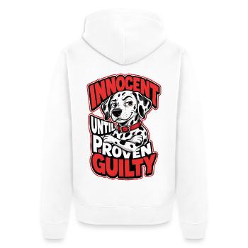 Dalmatiner - Unisex Premium Bio Zip Hoodie - Weiß - Hinten - Thijin (182cm)