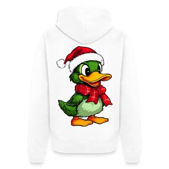 Weihnachten Entchen - Unisex Premium Bio Zip Hoodie - Weiß - Hinten - Thijin (182cm)