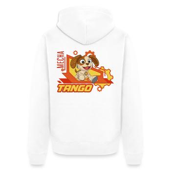 Mecha Builders Mecha Tango - Unisex Premium Organic Zip Hoodie - white - Back - Thijin (182cm)