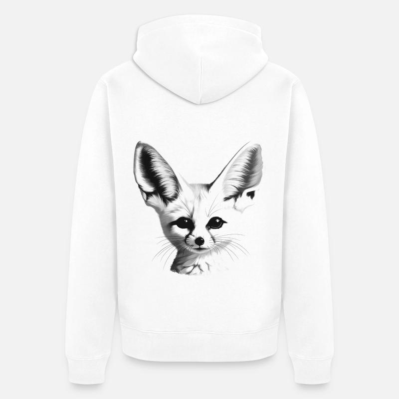 Fennec - Veste à capuche bio Premium Unisexe - blanc