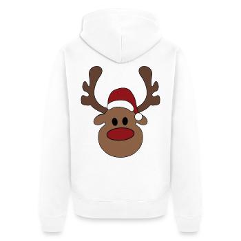 Christmas - Unisex Premium Organic Zip Hoodie - white - Back - Thijin (182cm)