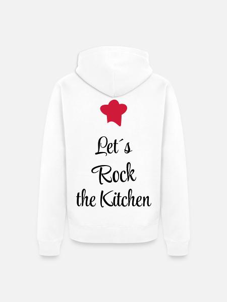 Let's rock the Kitchen - Unisex Premium Organic Zip Hoodie - white