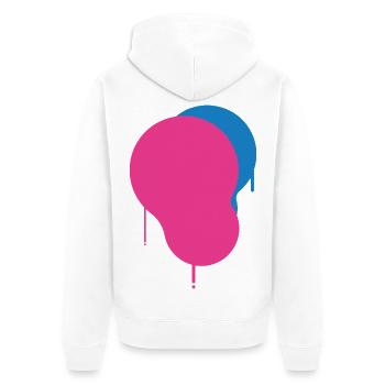 Touches de couleur - Veste à capuche bio Premium Unisexe - blanc - Dos - Thijin (182cm)