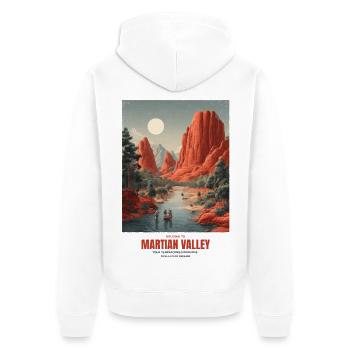 Vallée de la Martienne - Veste à capuche bio Premium Unisexe - blanc - Dos - Thijin (182cm)
