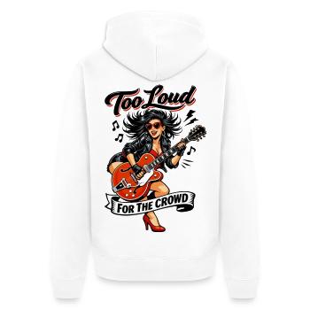 Pins Up Rockabilly : Trop bruyant pour la foule - Veste à capuche bio Premium Unisexe - blanc - Dos - Thijin (182cm)