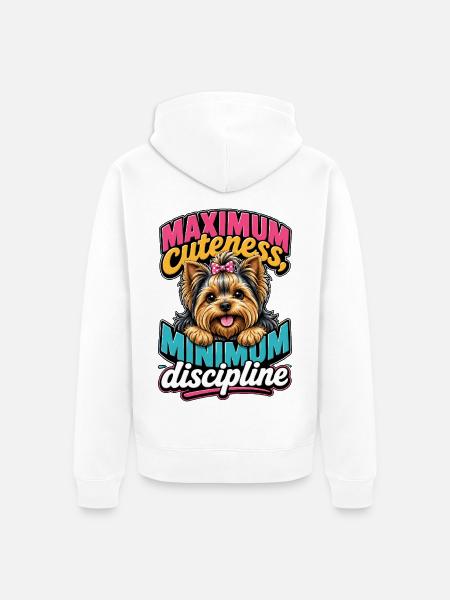 Yorkshire Terrier - Unisex Premium Bio Zip Hoodie - Weiß