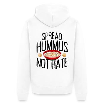 Faites-vous plaisir avec le végétalien Hummus Not Hate - Veste à capuche bio Premium Unisexe - blanc - Dos - Thijin (182cm)