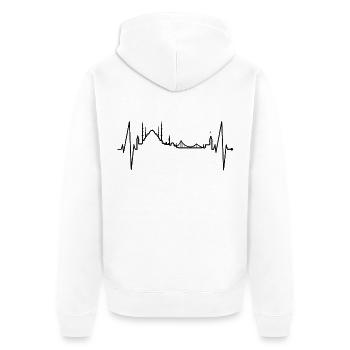 Istanbul Skyline Heartbeat Turquie J’aime Türkiye - Veste à capuche bio Premium Unisexe - blanc - Dos - Thijin (182cm)