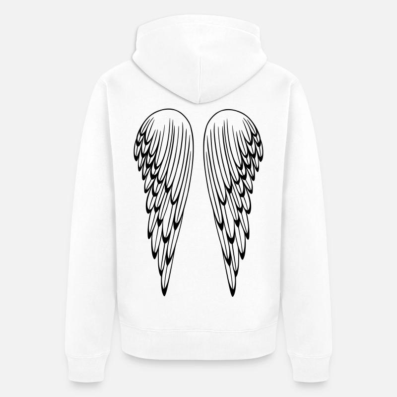 Ailes d'ange, ailes, ange - Veste à capuche bio Premium Unisexe - blanc