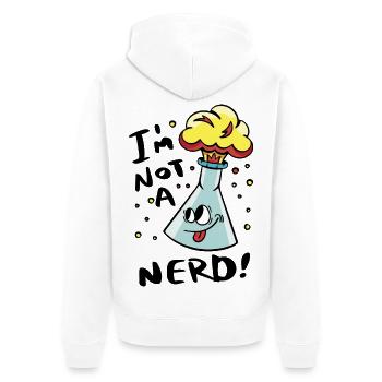 Je ne suis pas un nerd - Veste à capuche bio Premium Unisexe - blanc - Dos - Thijin (182cm)