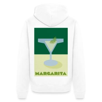 Margarita Print - Unisex Premium Bio Zip Hoodie - Weiß - Hinten - Thijin (182cm)