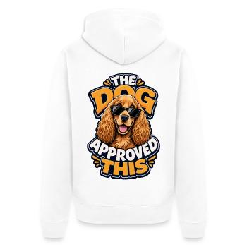 English Cocker Spaniel - Unisex Premium Organic Zip Hoodie - white - Back - Thijin (182cm)