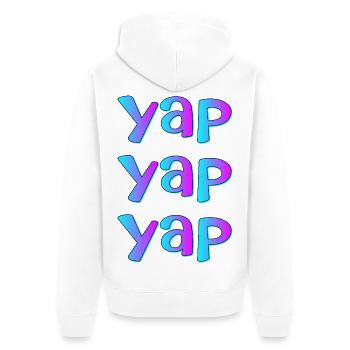 Speeches Proverbs - Unisex Premium Organic Zip Hoodie - white - Back - Thijin (182cm)