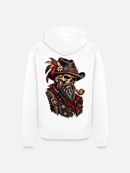 Schwarzwald Outlaw - Unisex Premium Bio Zip Hoodie - Weiß