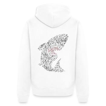 Shark Bicycle from many bicycles - Unisex Premium Organic Zip Hoodie - white - Back - Thijin (182cm)