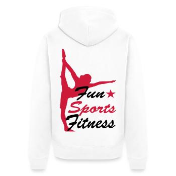 sports - Veste à capuche bio Premium Unisexe - blanc - Dos - Thijin (182cm)