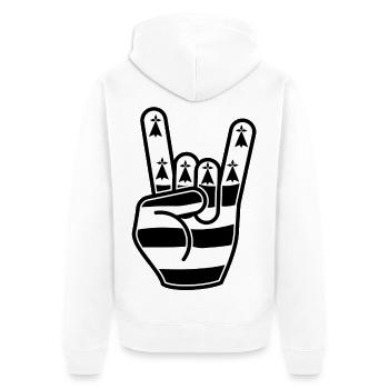 Rock Breizh - Veste à capuche bio Premium Unisexe - blanc - Dos - Thijin (182cm)