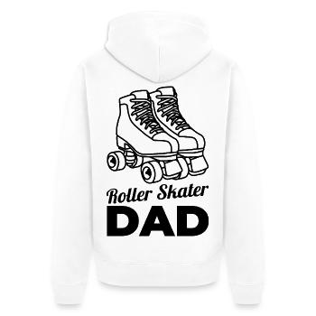 Rollschuhläufer Papa - Unisex Premium Bio Zip Hoodie - Weiß - Hinten - Thijin (182cm)