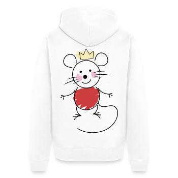 mouse - Unisex Premium Organic Zip Hoodie - white - Back - Thijin (182cm)