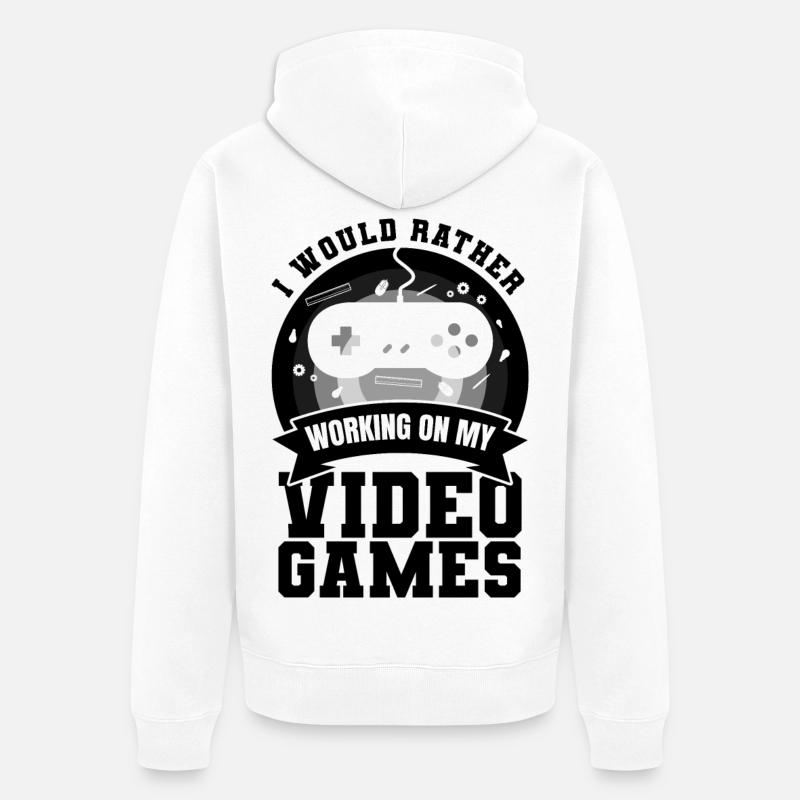 Game Dev - Unisex Premium Bio Zip Hoodie - Weiß
