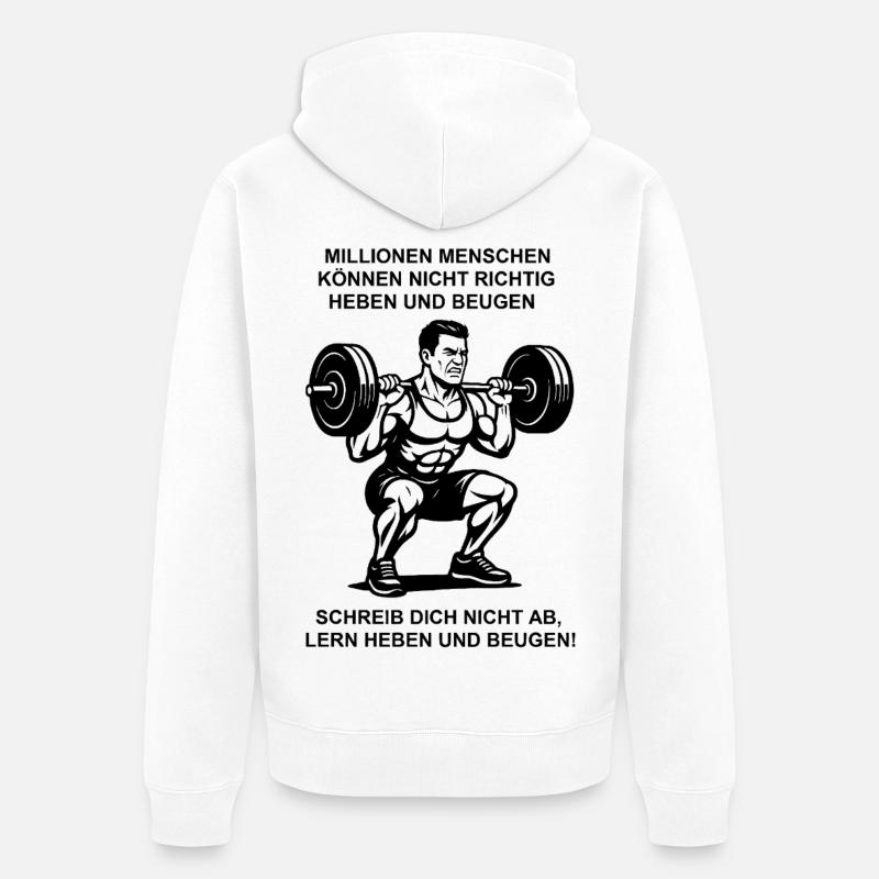 Motivation pour la dynamophilie - Veste à capuche bio Premium Unisexe - blanc