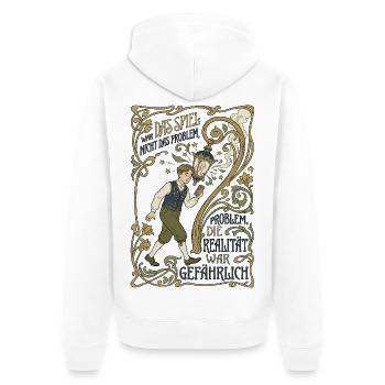 Art nouveau de la réalité pour les joueurs - Veste à capuche bio Premium Unisexe - blanc - Dos - Thijin (182cm)
