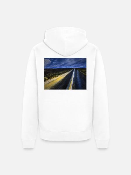 Endloser Weg - Unisex Premium Bio Zip Hoodie - Weiß